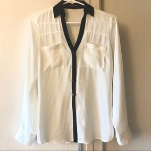 Express Portofino Blouse XS cream and black